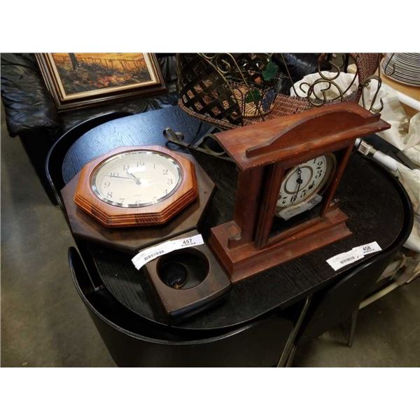 INGRAHM WALL CLOCK AND MANTLE CLOCK