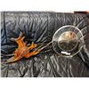 Image 1 : BURL CLOCK WITH METAL AND GLASS CLOCK