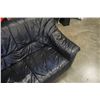 Image 2 : 3 SEATER BLACK LEATHER SOFA