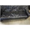 Image 5 : 3 SEATER BLACK LEATHER SOFA