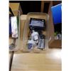 Image 3 : BOX OF ELECTRONICS, OTT 4K TV BOX, BOG GLOVES, AND SPEAKERS
