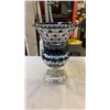 Image 1 : Heavily cut colored crystal vase