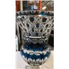 Image 3 : Heavily cut colored crystal vase
