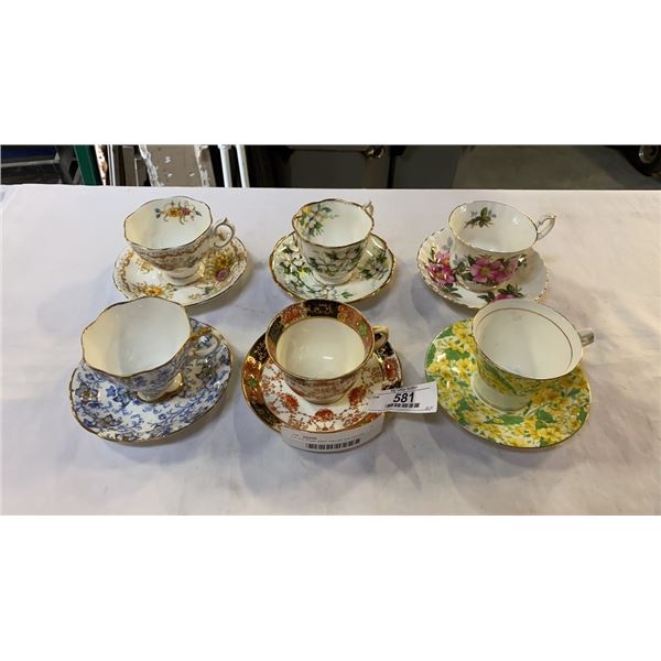 Lot of 6 Royal albert teacups and saucers