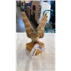 Image 11 : 2 CARVED EAGLES, WOOD WINDMILL MUSICAL LAMP