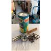 Image 1 : Vintage tinkertoy, automobile spotlight and japanese fan