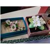 Image 2 : CROWN STAFFORDSHIRE PIN, DENTON EARRING SET, CLOISONNE BRACELETS AND CHOPSTICKS, WOOD EASTERN CUFFLI