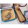 Image 8 : CROWN STAFFORDSHIRE PIN, DENTON EARRING SET, CLOISONNE BRACELETS AND CHOPSTICKS, WOOD EASTERN CUFFLI