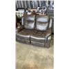 Image 1 : BRAND NEW BROWN LEATHER POWER RECLINING LOVE SEAT - RETAIL $999