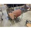 Image 2 : Decorative metal and wicker sleigh with basket
