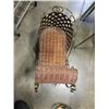 Image 4 : Decorative metal and wicker sleigh with basket