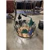 Image 5 : Decorative metal and wicker sleigh with basket