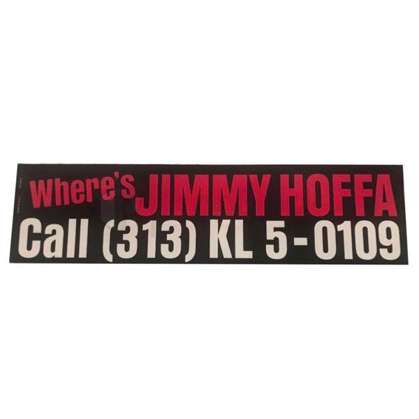 The Irishman "Where's Jimmy Hoffa" Bumper Sticker