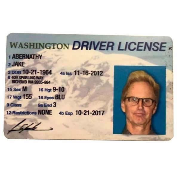 Bates Motel Jake Abernathy Drivers License