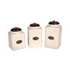 Image 1 : Ivory Ceramic Canisters - Set of 3
