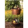 Image 1 : Copper Look Beverage Tub with Tray and Stand