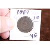 Image 1 : New Brunswick One Cent Coin (1) - 1864; VG