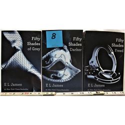 New set of three books, fifity shades of grey, fifty shades darker, fifty shades freed