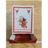 Image 4 : Red White flowered Matchbox holder very good condition
