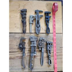 8 Small Antique Wrenches