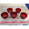 Image 1 : 5 Red Glass Sherberts
