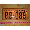 Image 1 : 1950 Saskatchewan License Plate