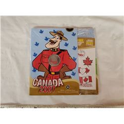 2007 25 cent colourized mountie