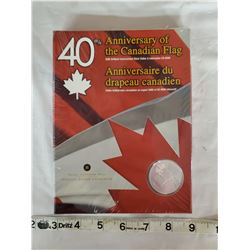 2005 $1 silver 40th anniversary of Canada flag