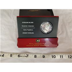2005 50 cent butterfly sterling silver hologram