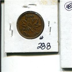 1949 small cent + 1951 5 cents