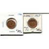 Image 1 : 1966 + 1967 one cent UNC