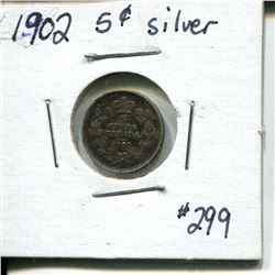 1902 5 cents silver