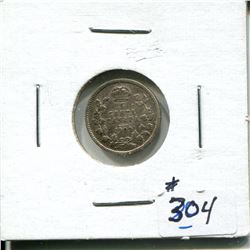1909 5 cents silver