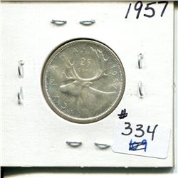 1957 25 cents silver