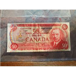 1975 $50 RCMP bill
