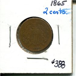 1865 US 2 cents