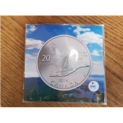 2014 $20 fine silver goose