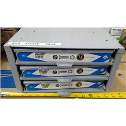 Metal Storage Rack with Empty Cases for Nuts & Screws