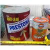 Image 1 : 2 Vintage Tins - Prestone & Gulf