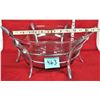 Image 1 : 12" clear glass fruit bowl silver plate legs
