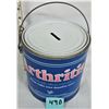 Image 2 : Rare Woolco/Woodworth "arthritis" gallon paint can bank
