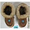 Image 1 : Women's size 9 sheepskin lined moccasins bear paw logos