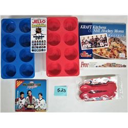 lot of Kraft NHL collectibles - Jello puck molds - spoons/pics/recipes etc.