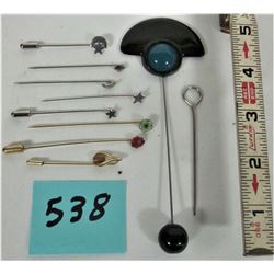 Lot of 20 assorted hat/sweater stick pins
