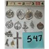 Image 1 : 12 assorted charms - Anniversary, Toronto, Thank You, Competition(marked sterling) Sombrero (marked