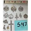 Image 2 : 12 assorted charms - Anniversary, Toronto, Thank You, Competition(marked sterling) Sombrero (marked