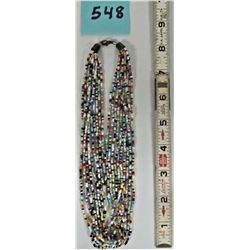 10 strands 16" multi color seed beads necklace