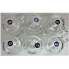 Image 3 : 6 piece set Nestle world globe clear glass/frosted continents, 4 coffee cups, creamer, sugar bowl wi