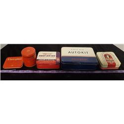 5 X Assorted Medicinal Tins