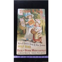 16" X 10" Rice & Sons Tin Decorative Sign